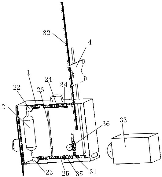 Pressurized water reactor nuclear power station primary circuit total gas content measuring device