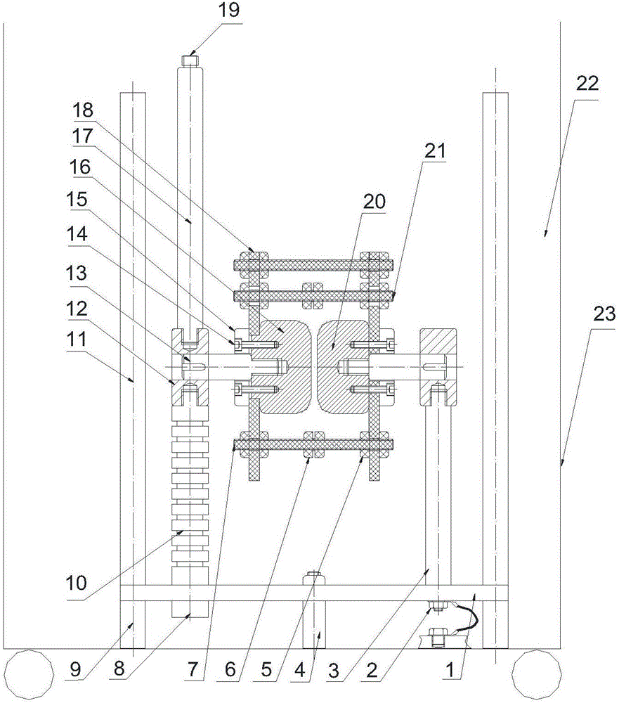 Electrode system and method applicable to multi-size insulating cardboard breakdown strength tests