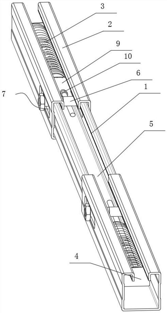 Self-resetting energy-dissipation anti-seismic support hanger inclined strut