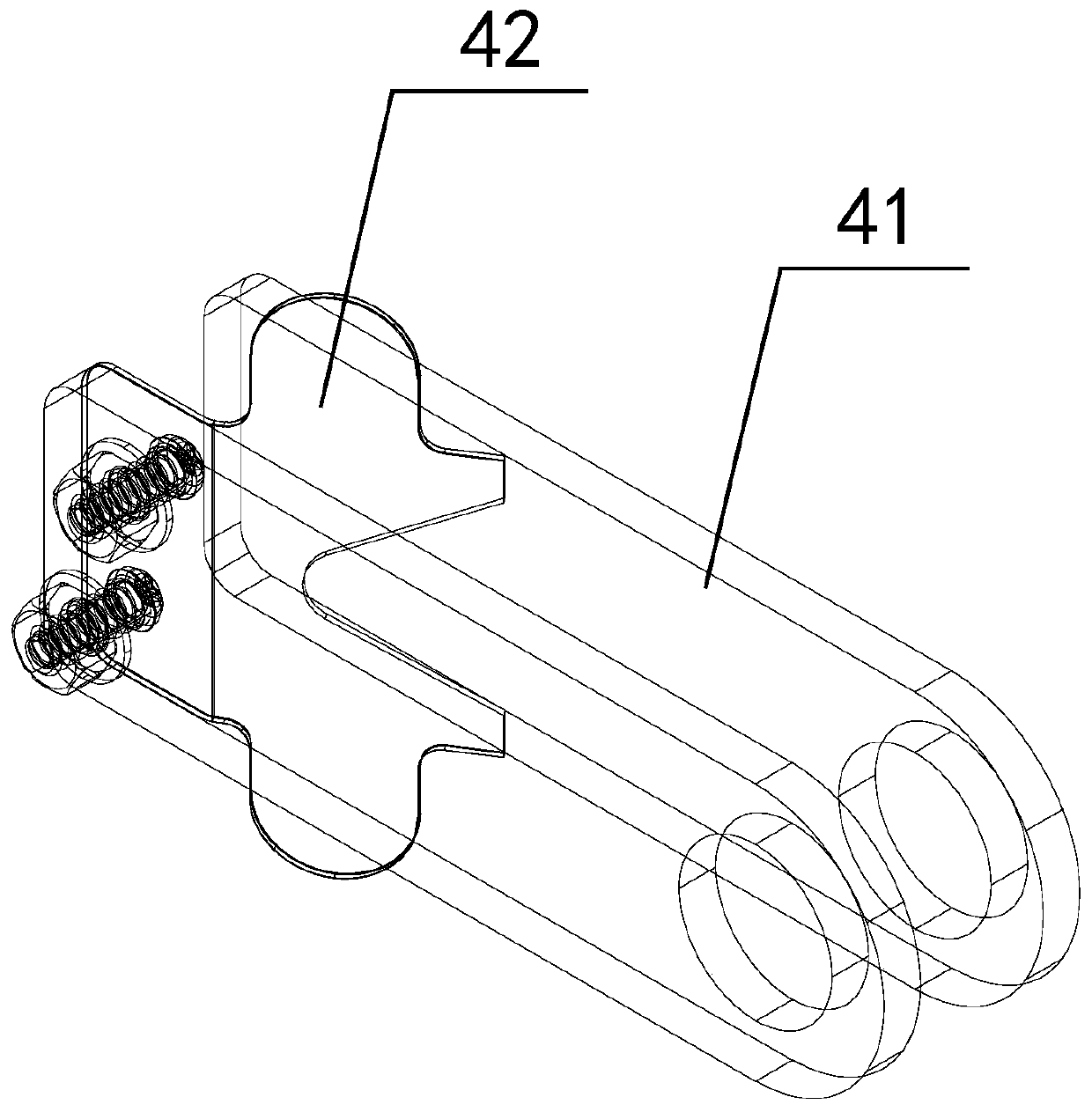 Rib frame mounting rib distance control adjusting device