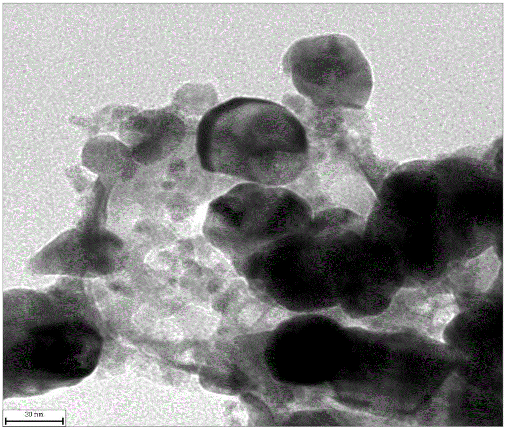 Precious metal/base metal oxide/graphene ternary composite gas sensitive material and preparation method thereof