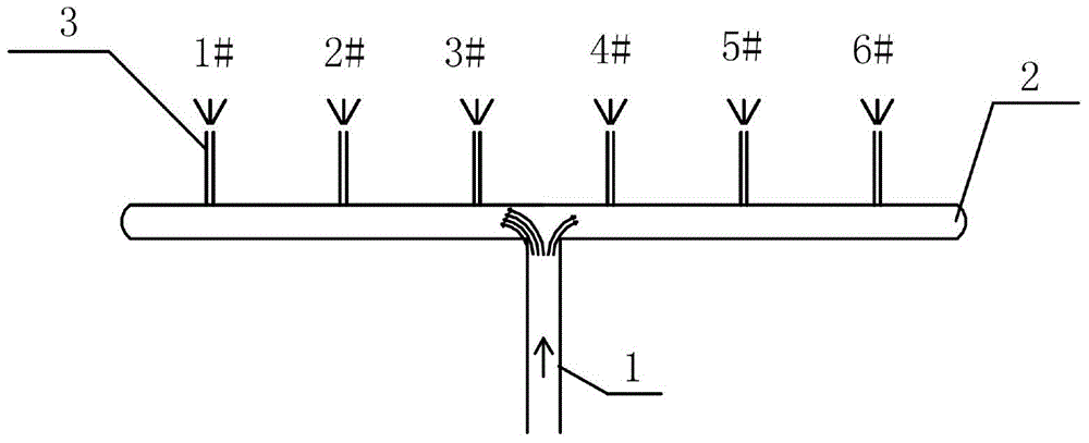 Continuous casting secondary cooling water spraying strip base pipe automatic water distributing device and machining method thereof