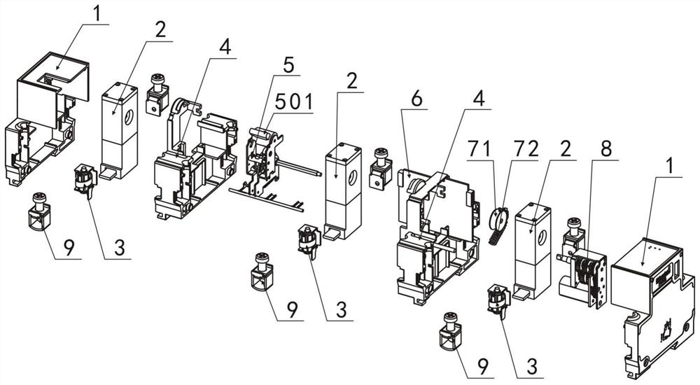 Multi-path synchronous control multifunctional vacuum circuit breaker