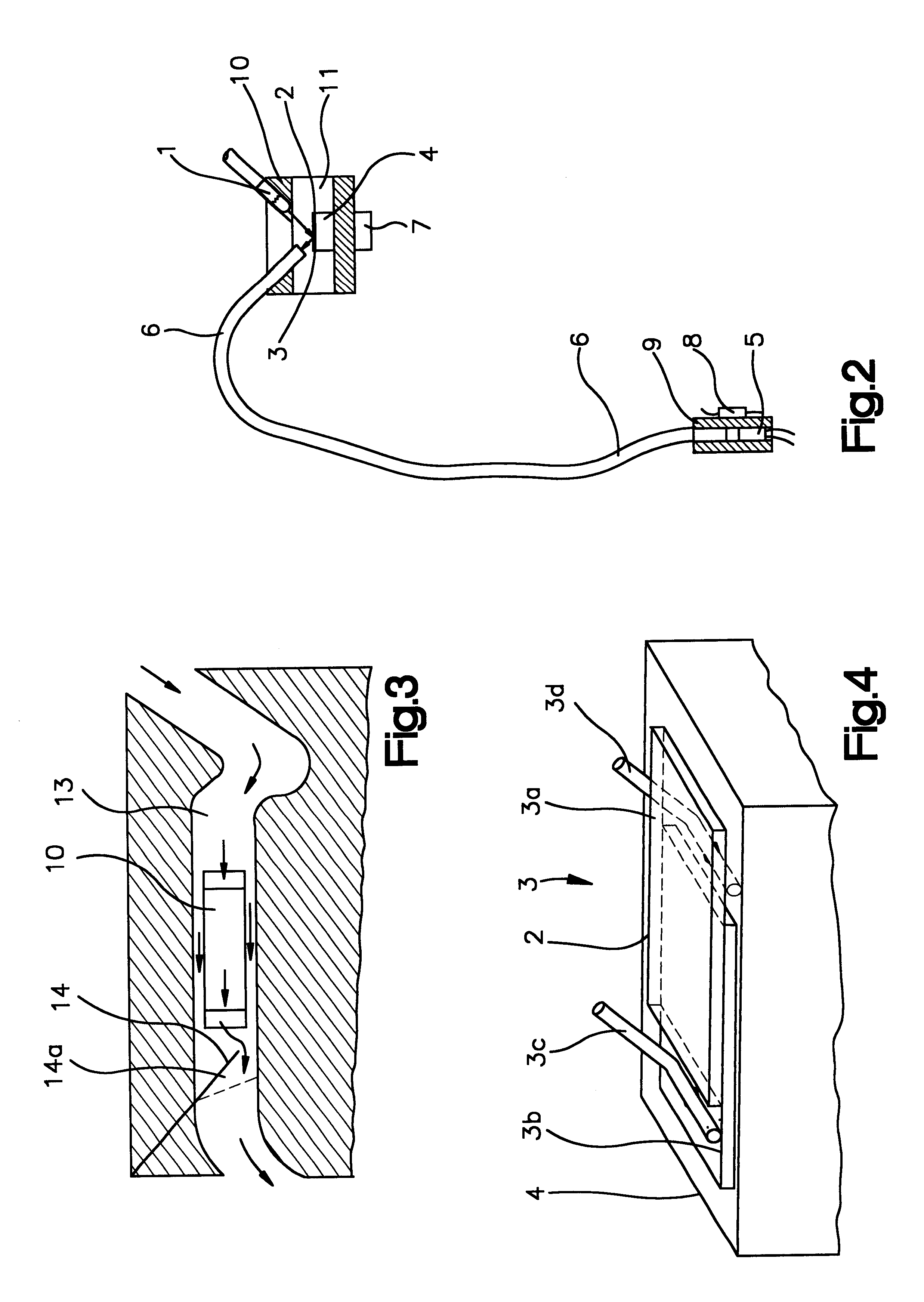 Apparatus for determining the dew-point and/or the content of vapor in the air