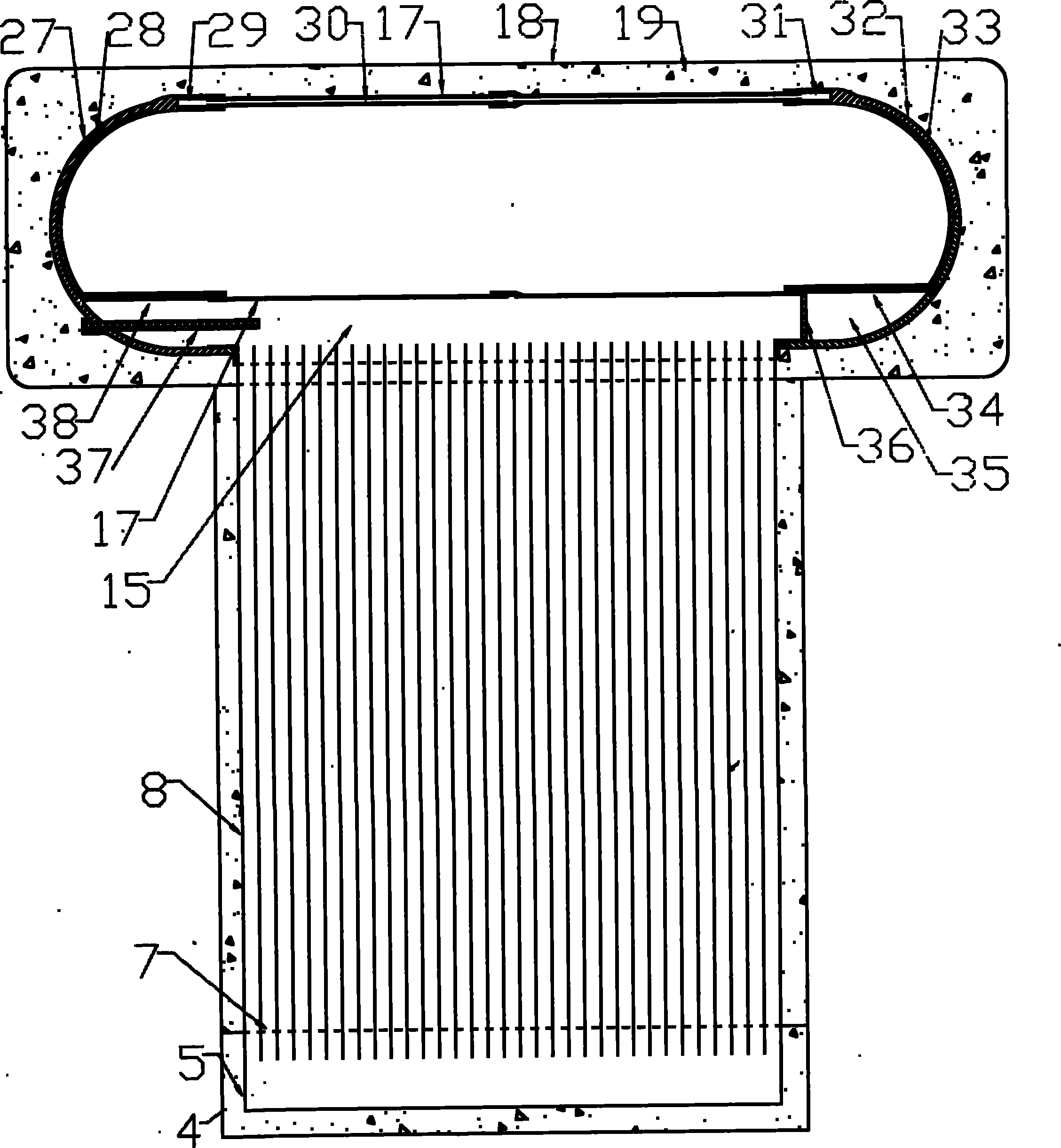 Flat-plate type roofed solar bathroom