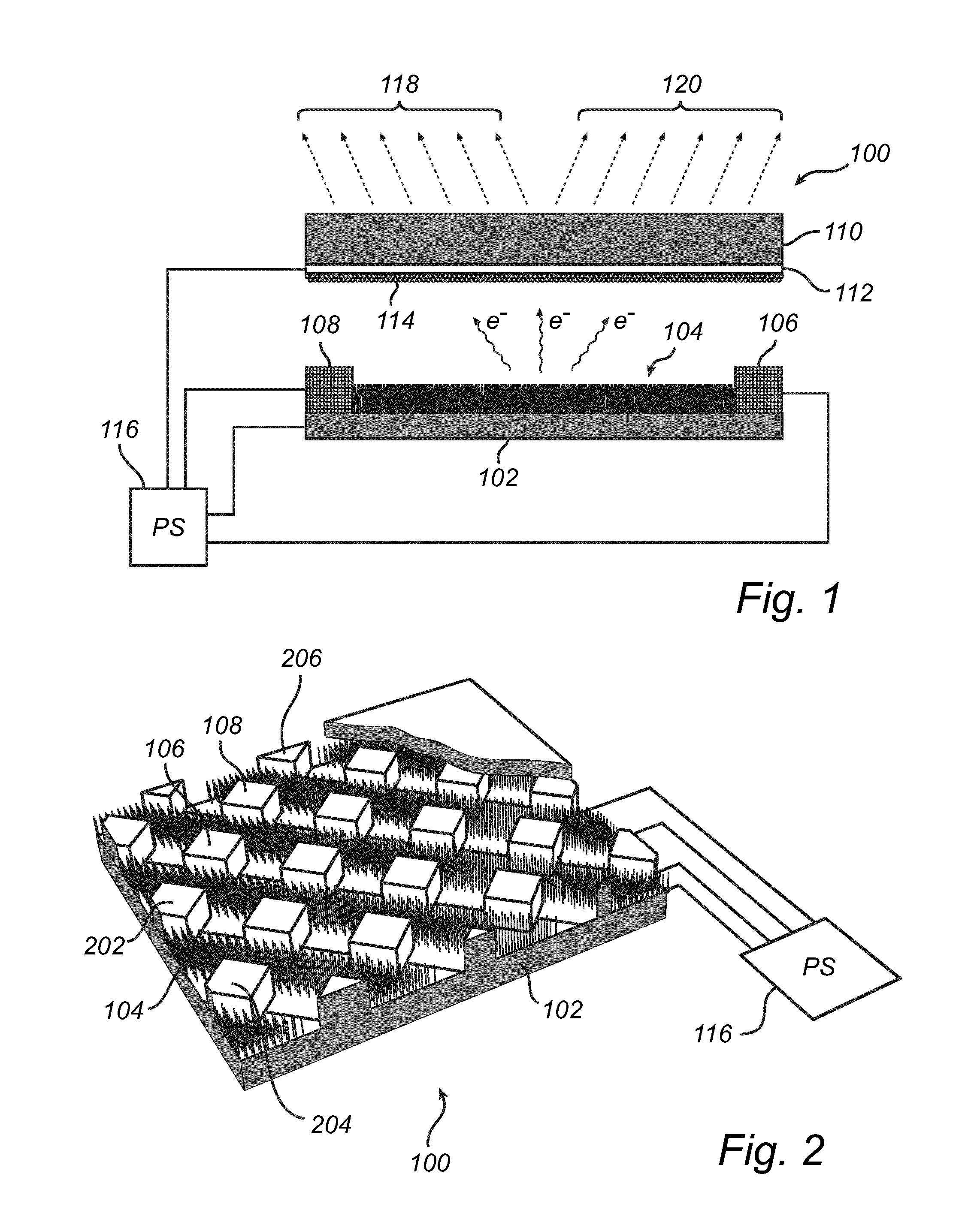 Electrical power control of a field emission lighting system