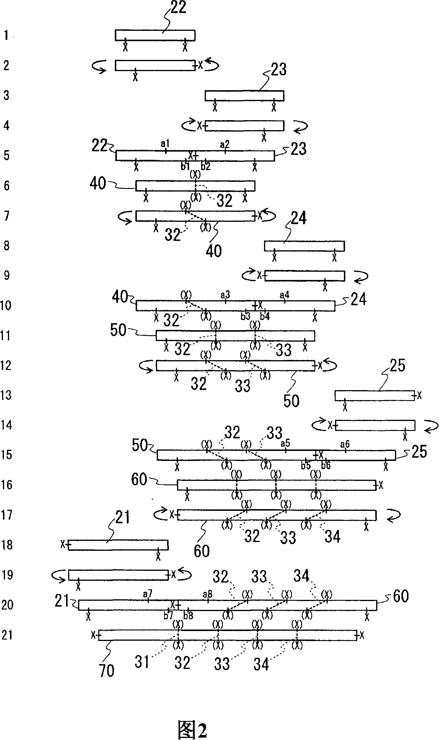 Knitting method of tubular knitted fabric