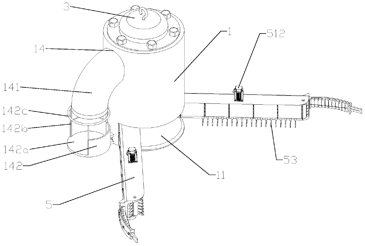 Automatic forest tree leaf collecting device