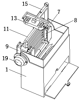 Auxiliary cleaning device for quartz glass cutting machining