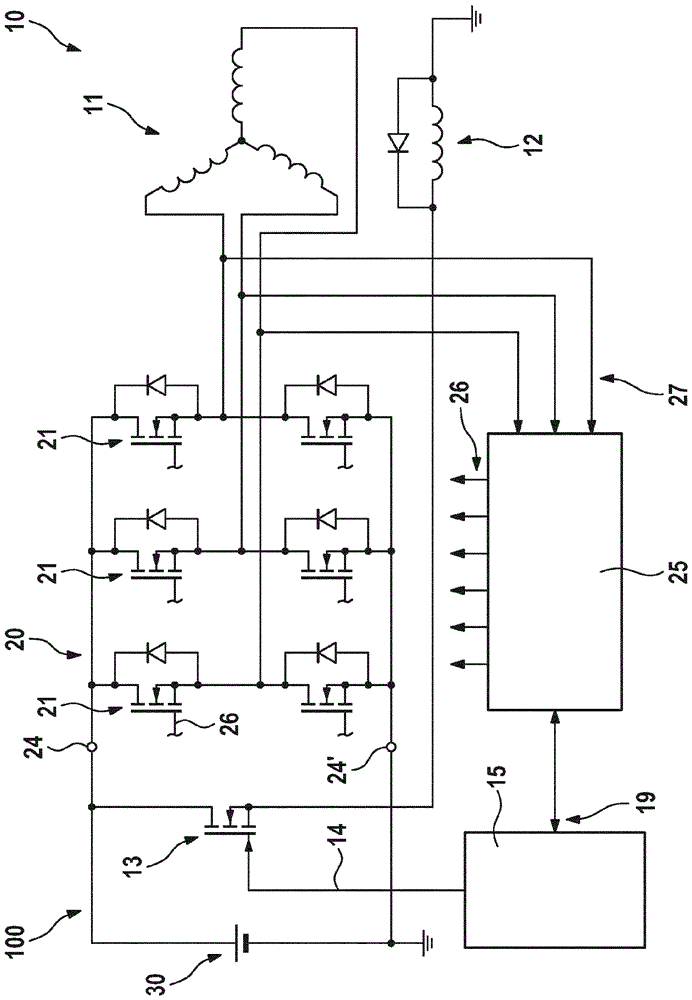 Method for regulating the actual torque delivered by an electric machine in a motor vehicle to the nominal torque