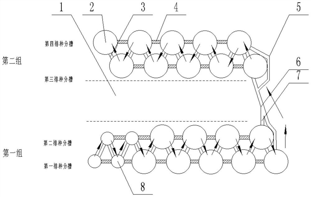 U + Z type seed precipitation tank and working method thereof