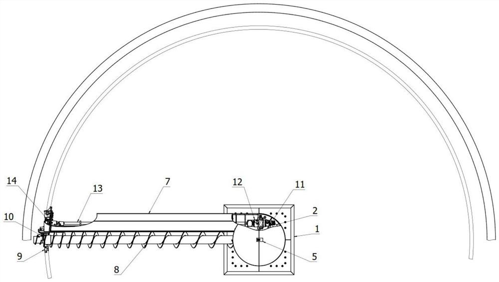 Full-hydraulically-driven rail type auger bin discharger