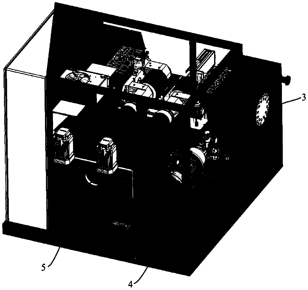 Rolling machine for forming a threading on a cylindrical body, and method for mutually synchronising forming rollers of a rolling machine