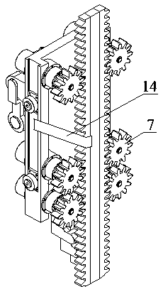 Gear rack drilling machine lifting device