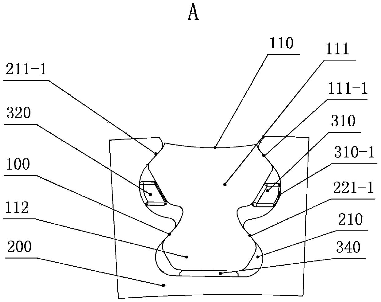 Turbine rotor device with pressing structure