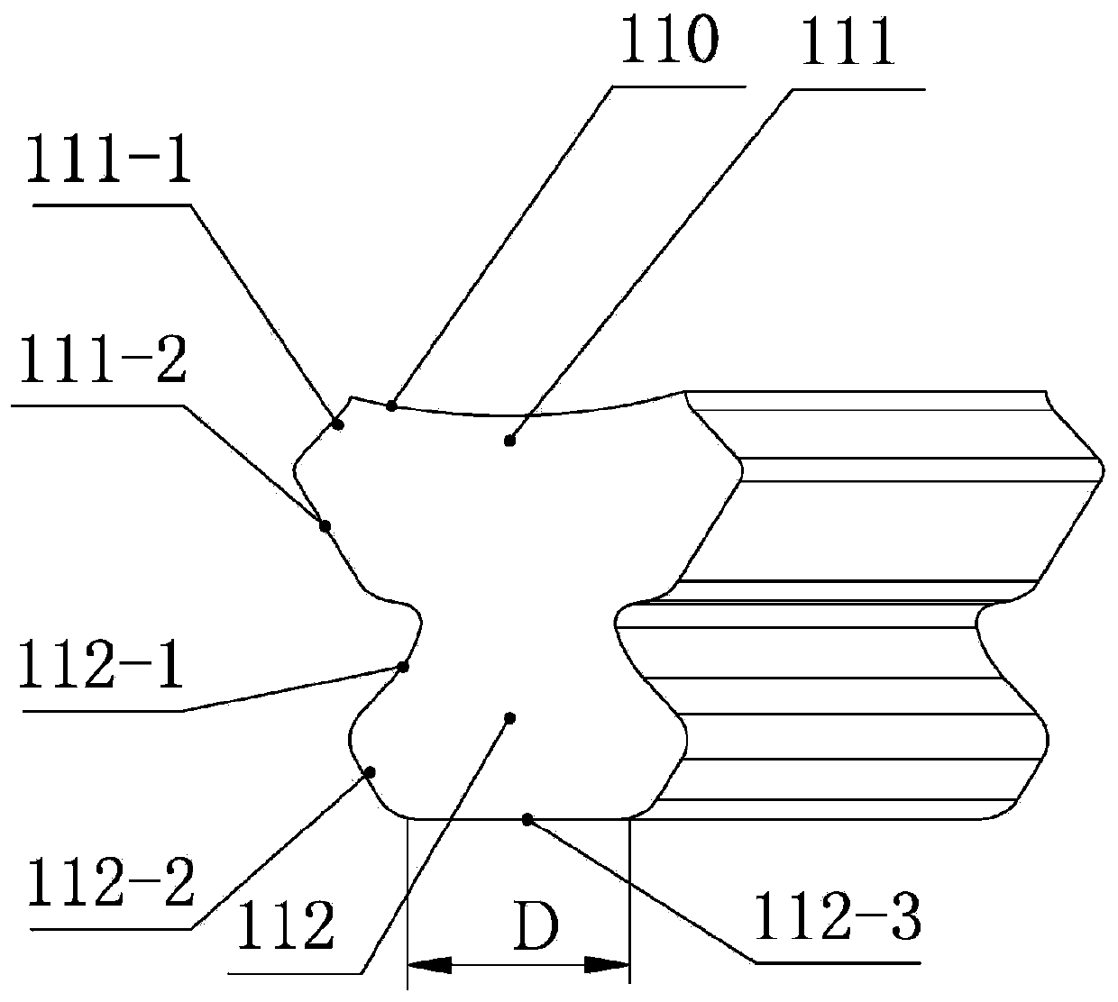 Turbine rotor device with pressing structure