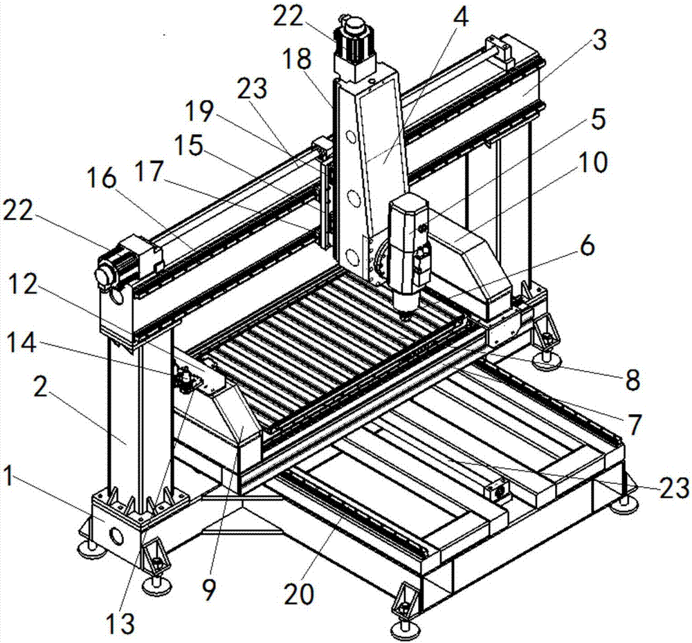 Single-head automatic tool change five-shaft engraving machine