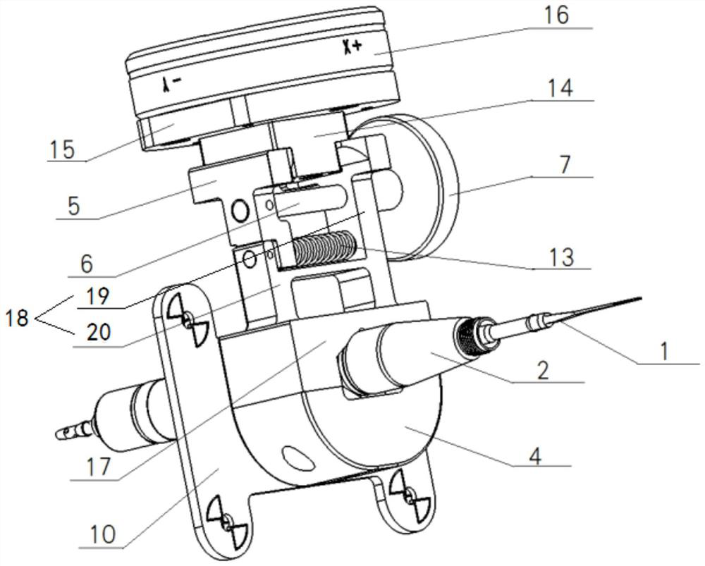 Tail end clamping device for robot surgery