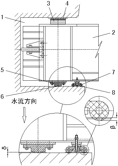 Improving method and device for two-way plane gate water sealing device