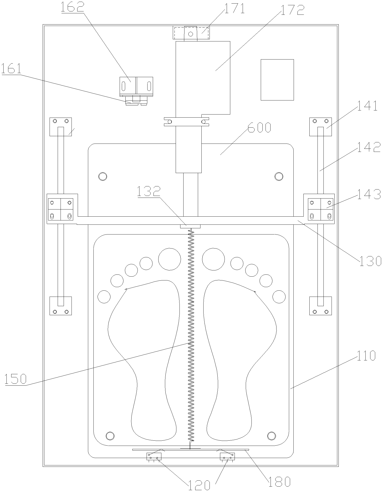 Device for selecting size by body measurement