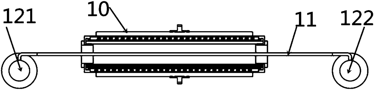 Processing device for wire diamond-like coating