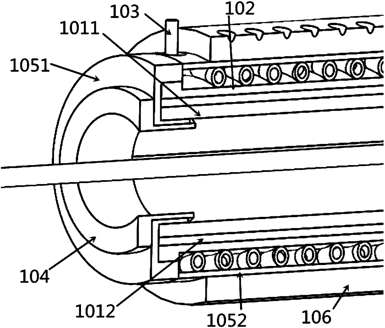 Processing device for wire diamond-like coating