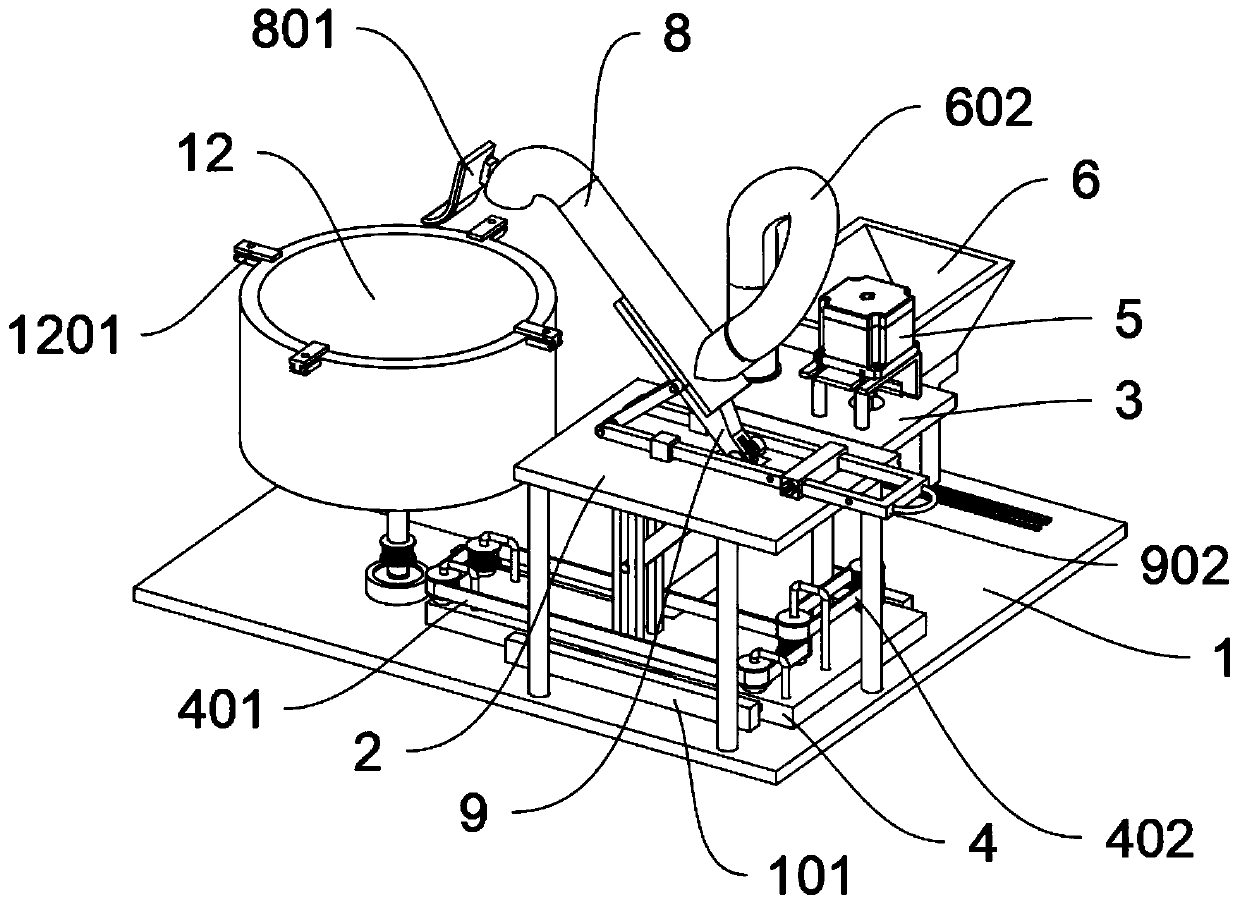 Automatic device used for manufacturing of aluminum pot mold shell