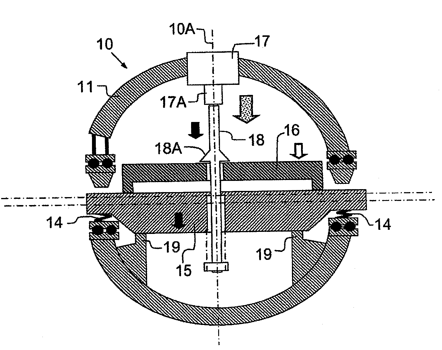 Reusable device for holding at least one moving object securely autonomously and without shocks, for spacecraft