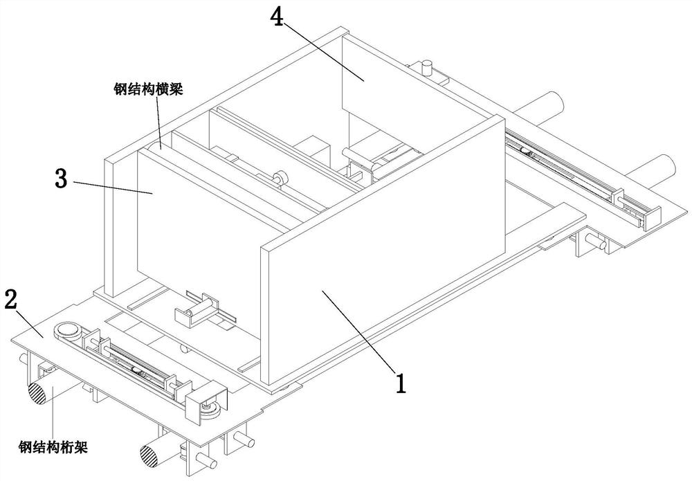 Steel structure cross beam splicing equipment and steel structure cross beam splicing process