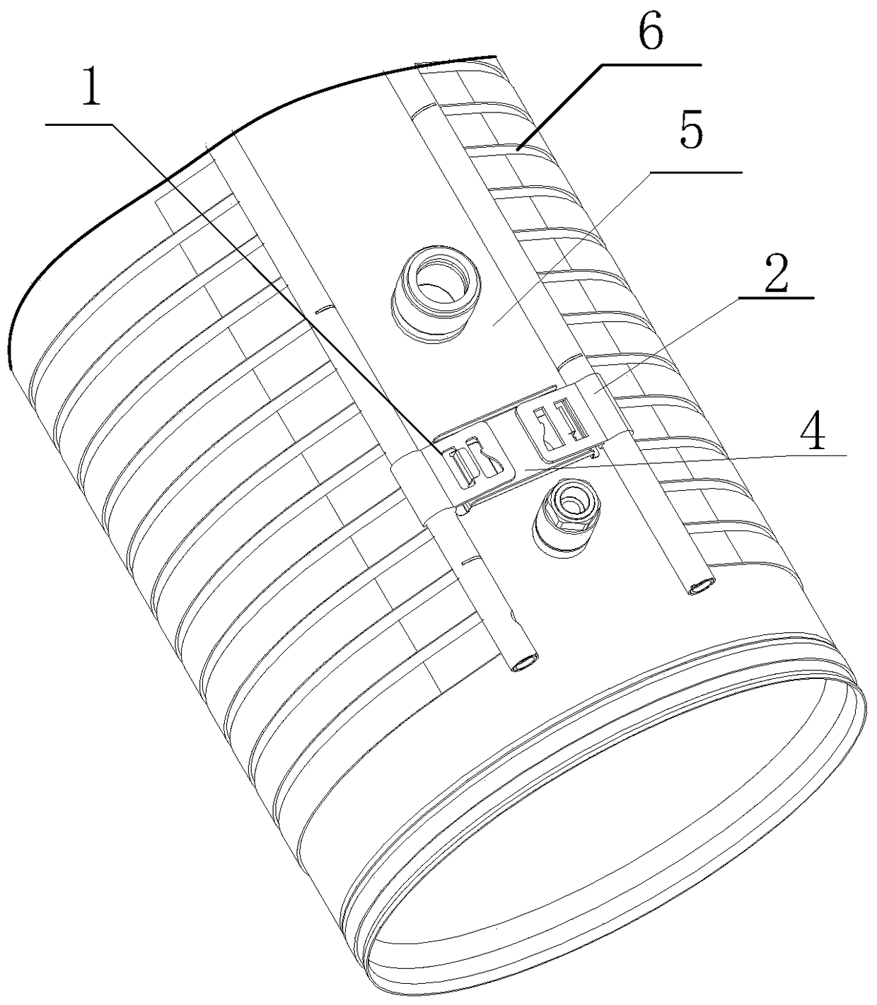 Hitch structure, water tank assembly and heat pump water heater