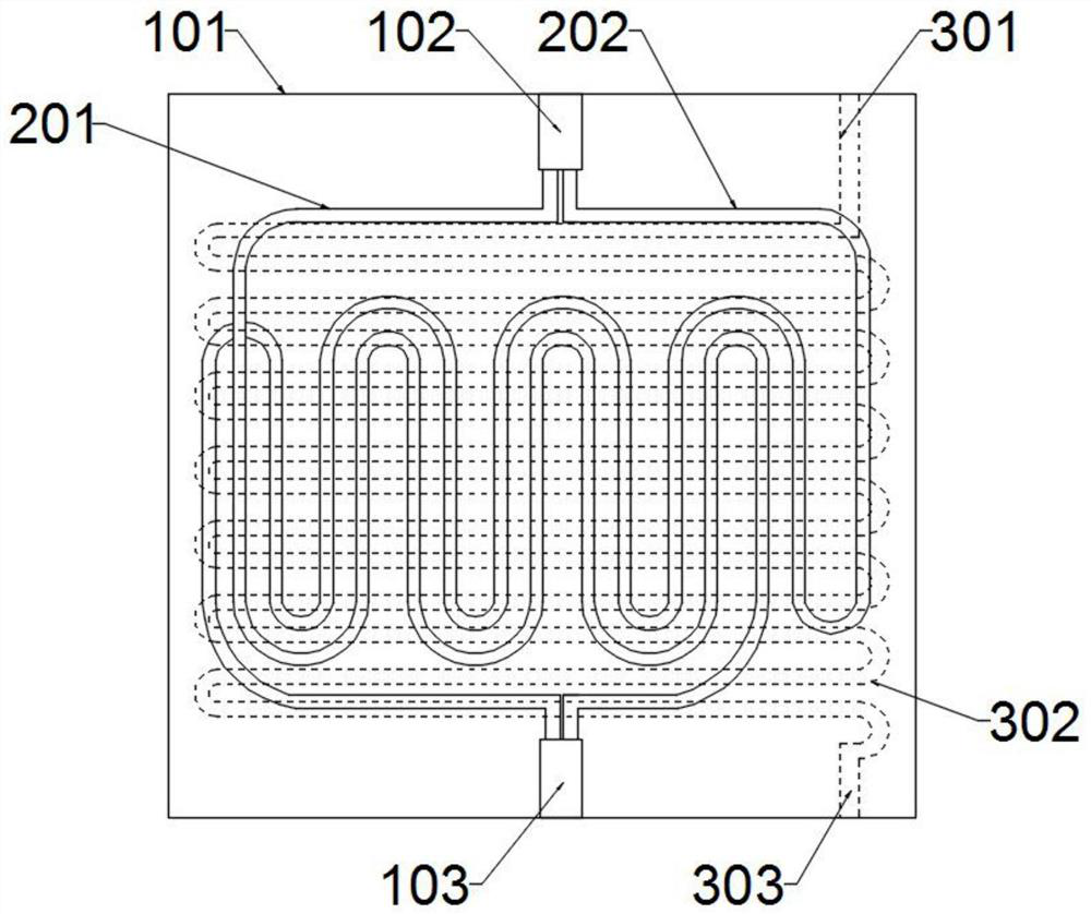 Water-cooled multi-connected heat recovery floor heating device