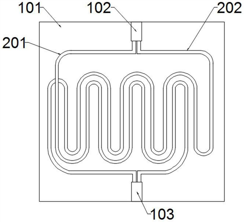 Water-cooled multi-connected heat recovery floor heating device