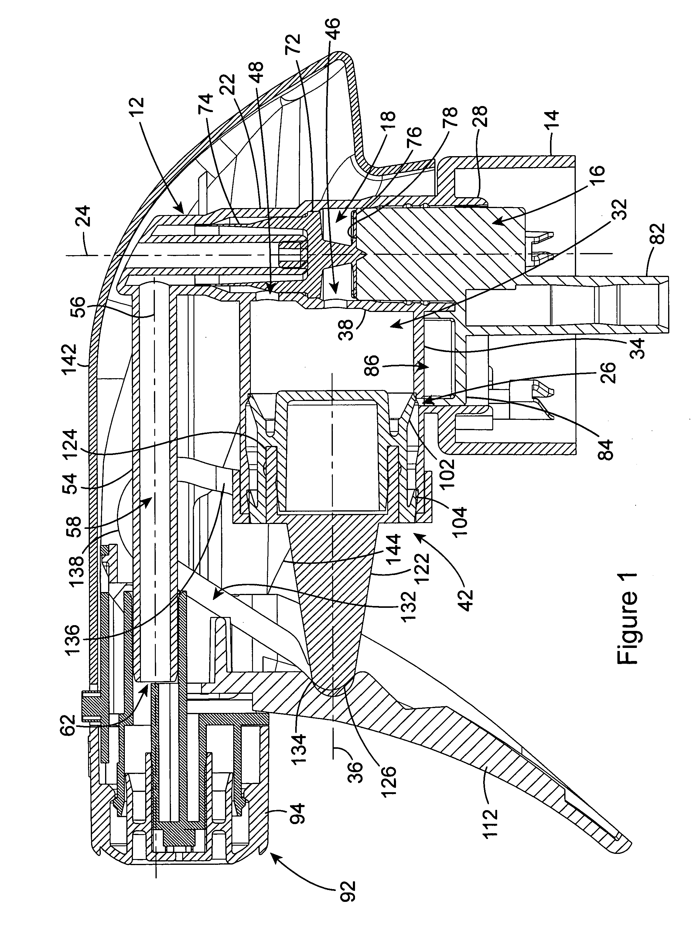 Trigger sprayer with integral piston rod and u-shaped spring