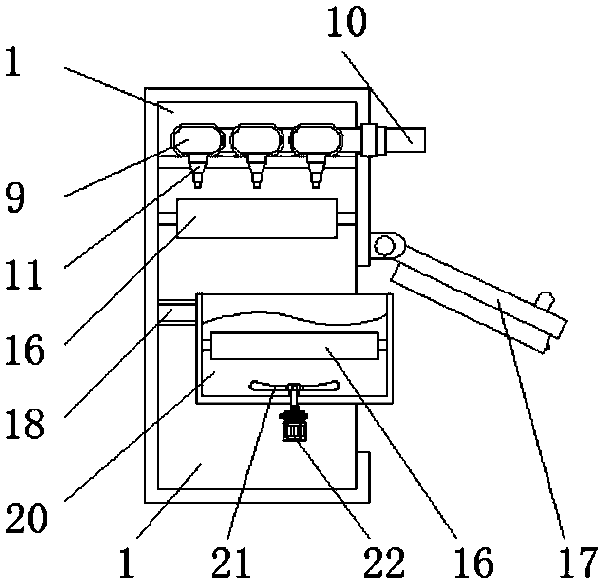 Measuring device for non-woven fabric processing