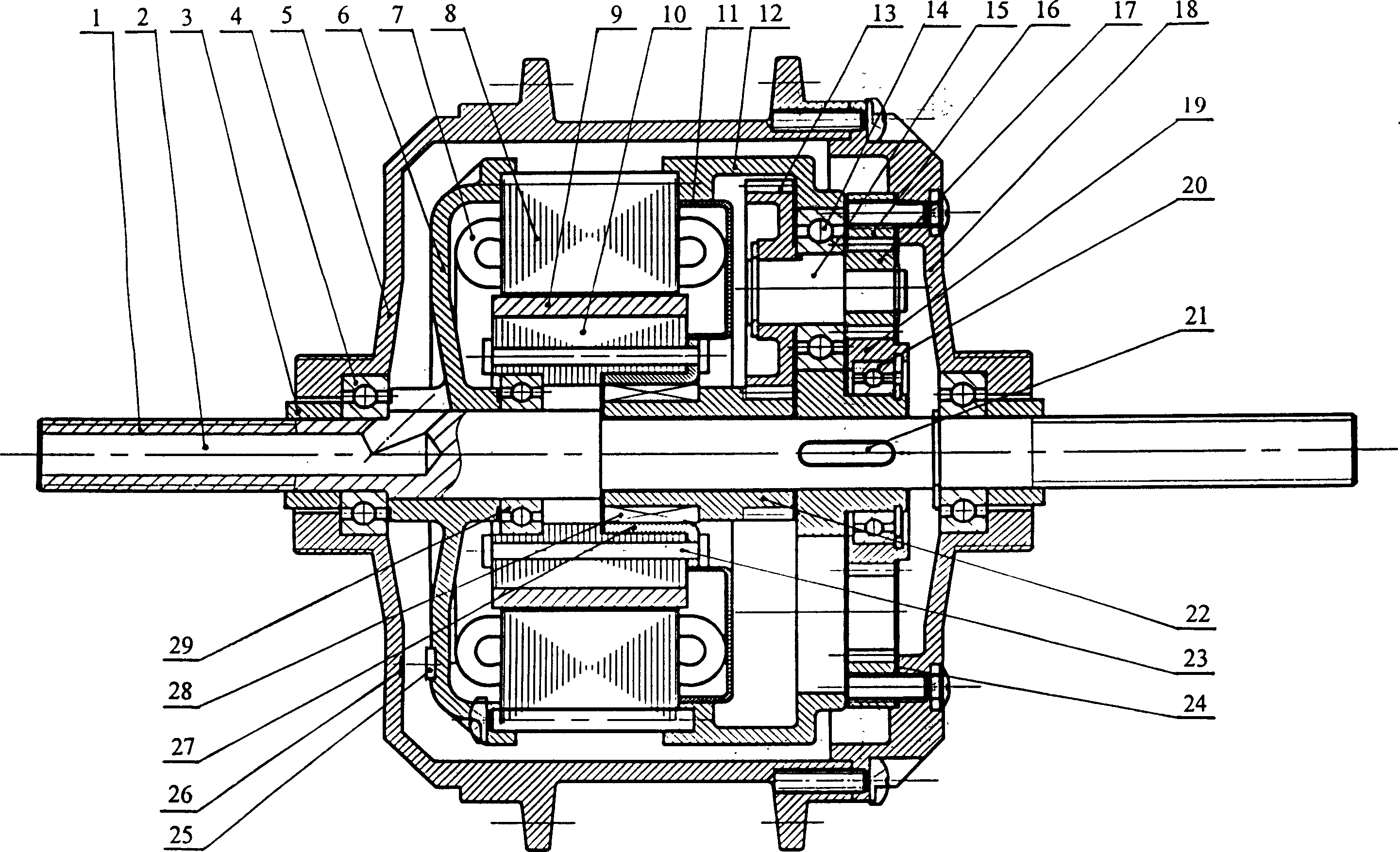 Wheel hub electric machine