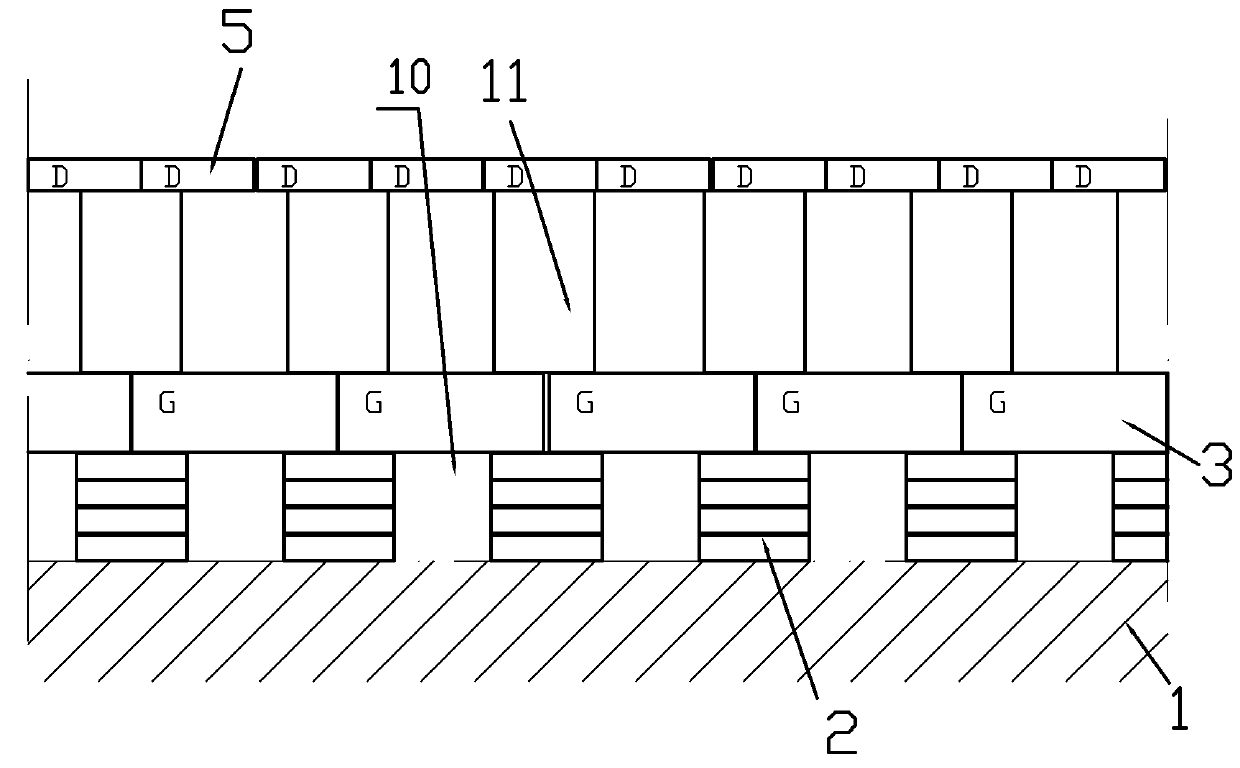 Hearth refractory material structure of carbon roasting furnace