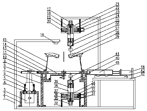 Device for removing burrs of wheel bolt holes