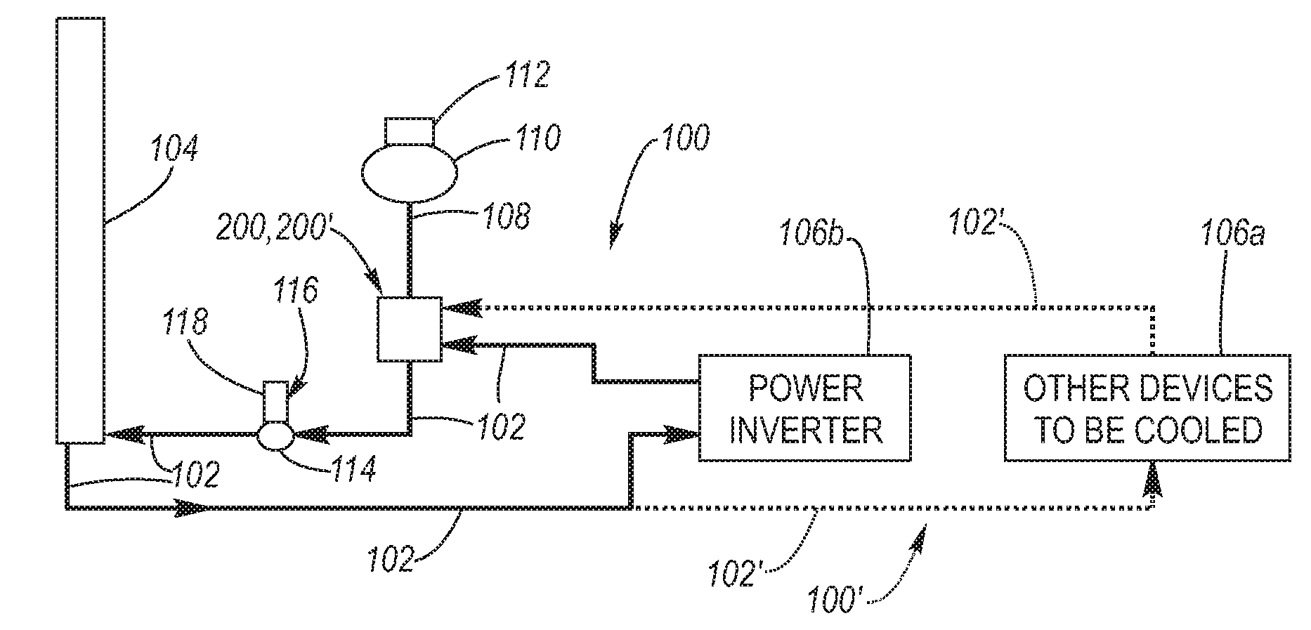 Air separator for low flow rate cooling systems