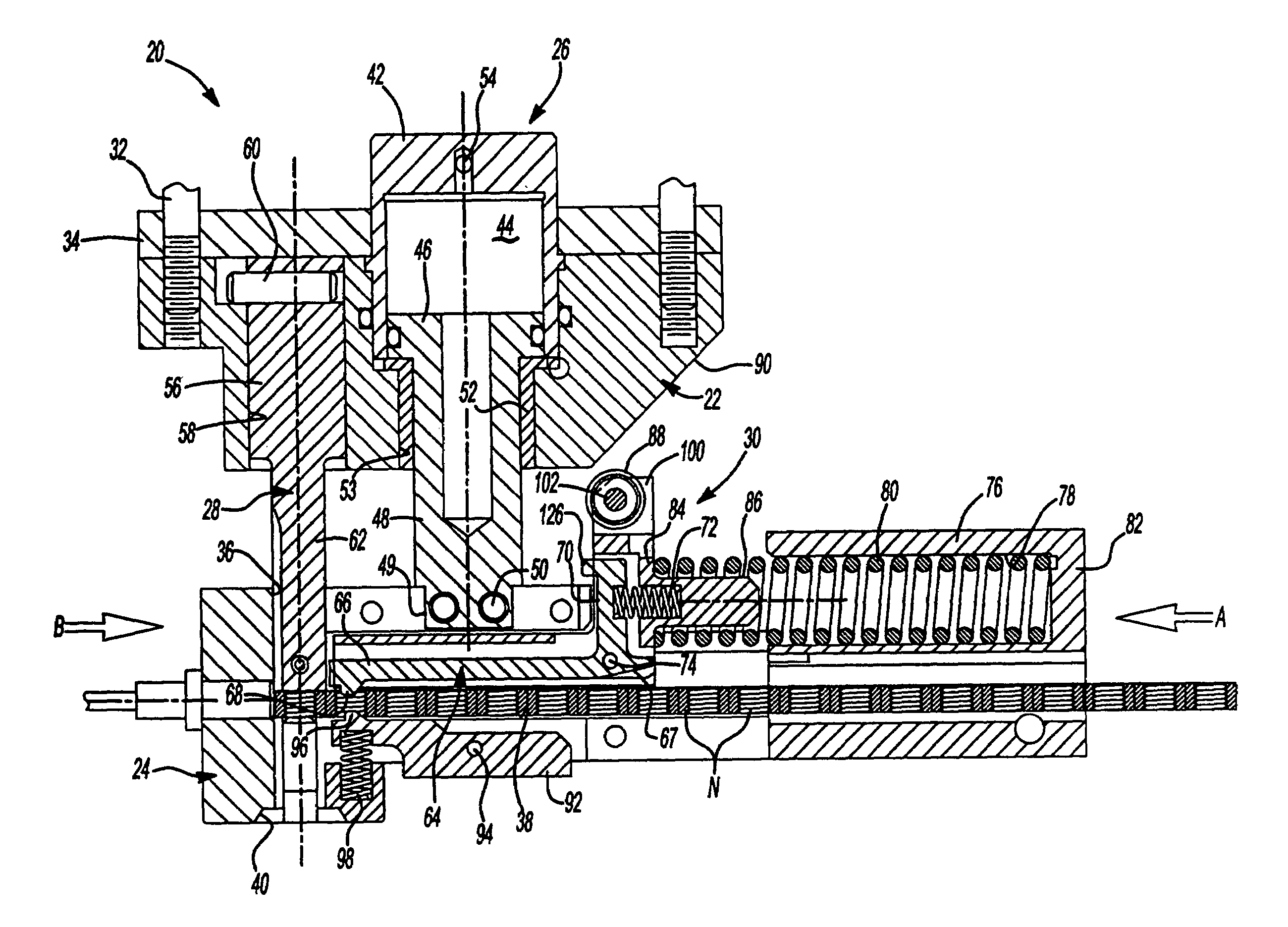 Method of feeding and installing self-attaching nuts