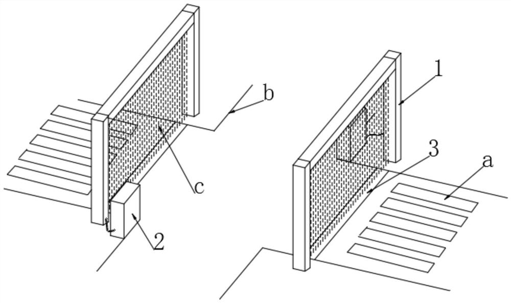 Crossroad light fog type vehicle guiding device based on intelligent traffic