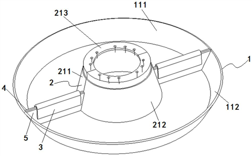 Material receiving disc for directional solidification crystallization furnace and manufacturing method of material receiving disc