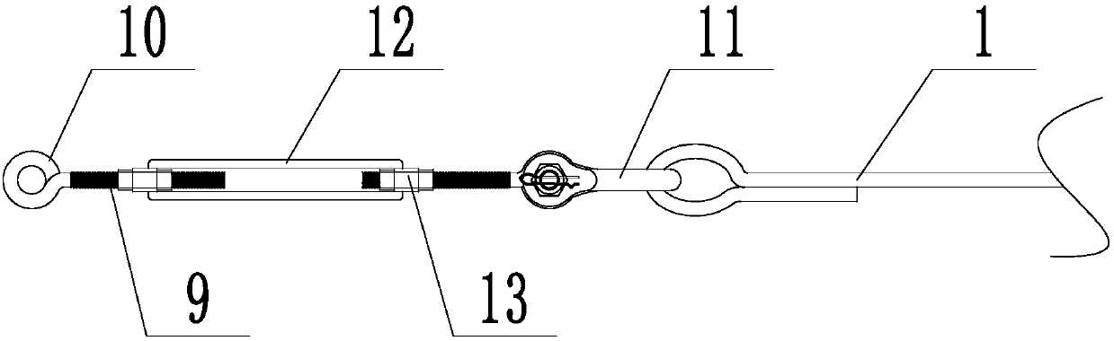 ADSS optical cable and iron tower connecting device