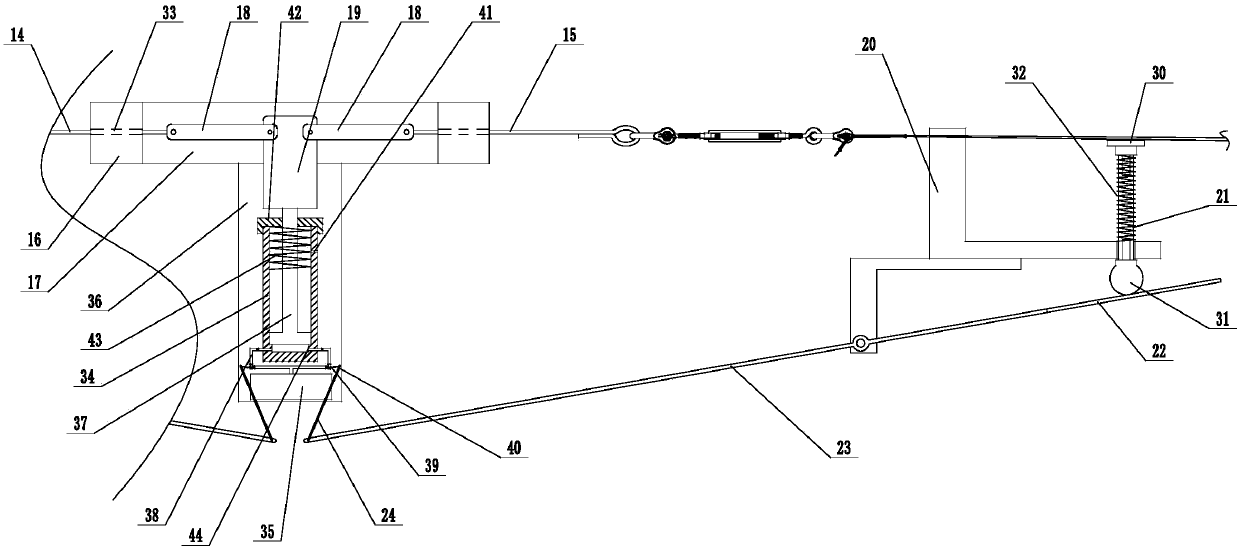 ADSS optical cable and iron tower connecting device