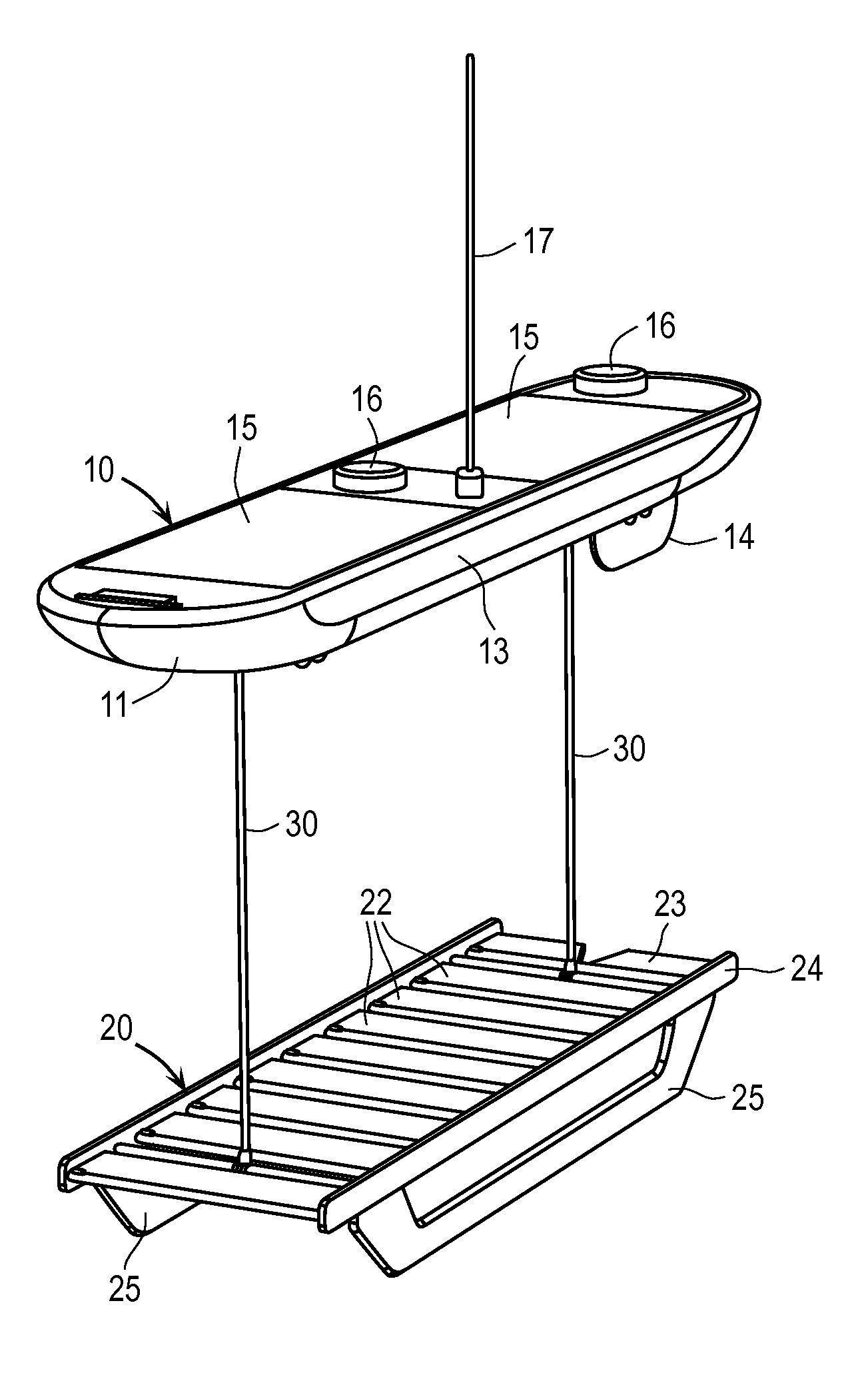 Wave-powered devices configured for nesting