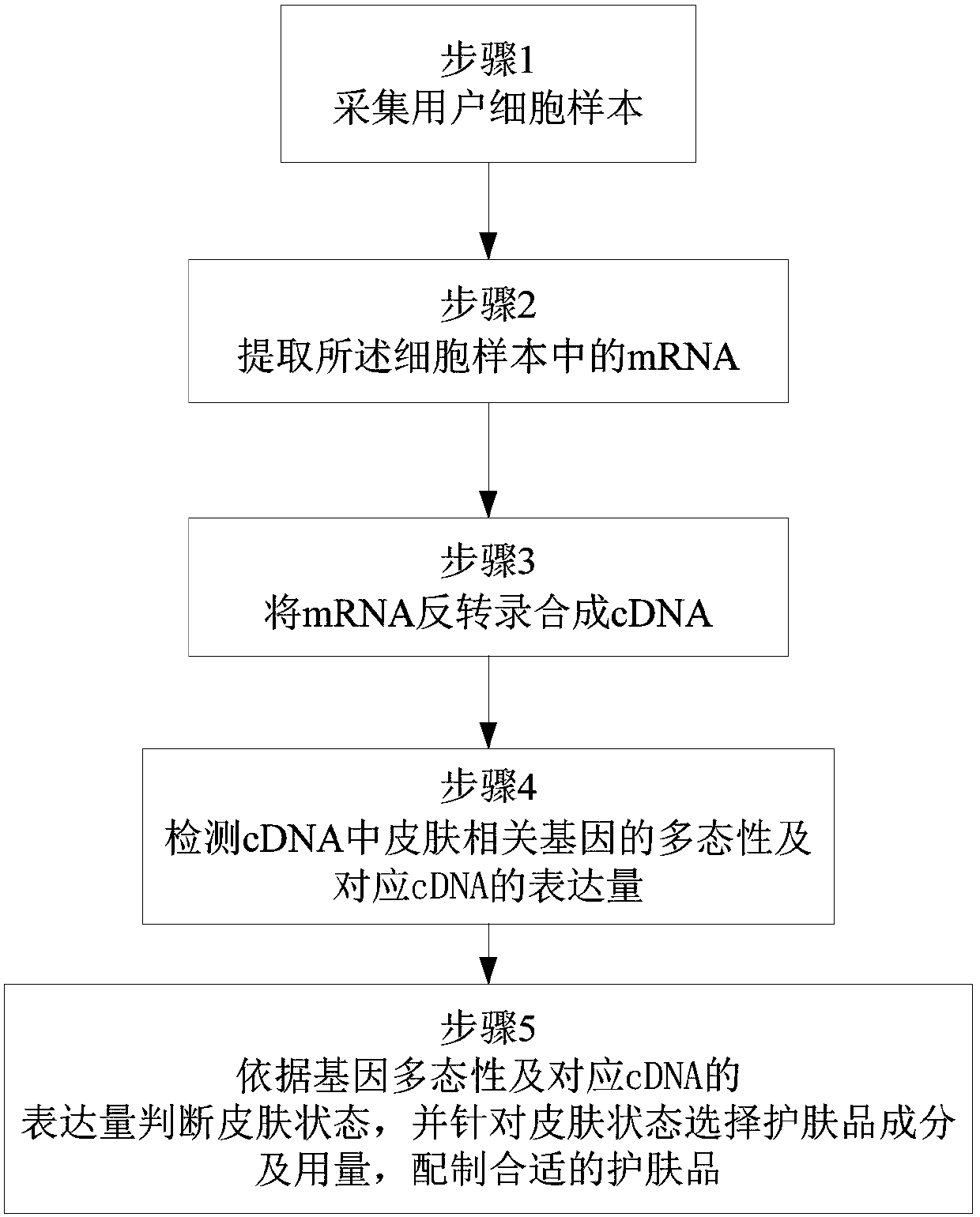 Skin care product customization method based on gene detection