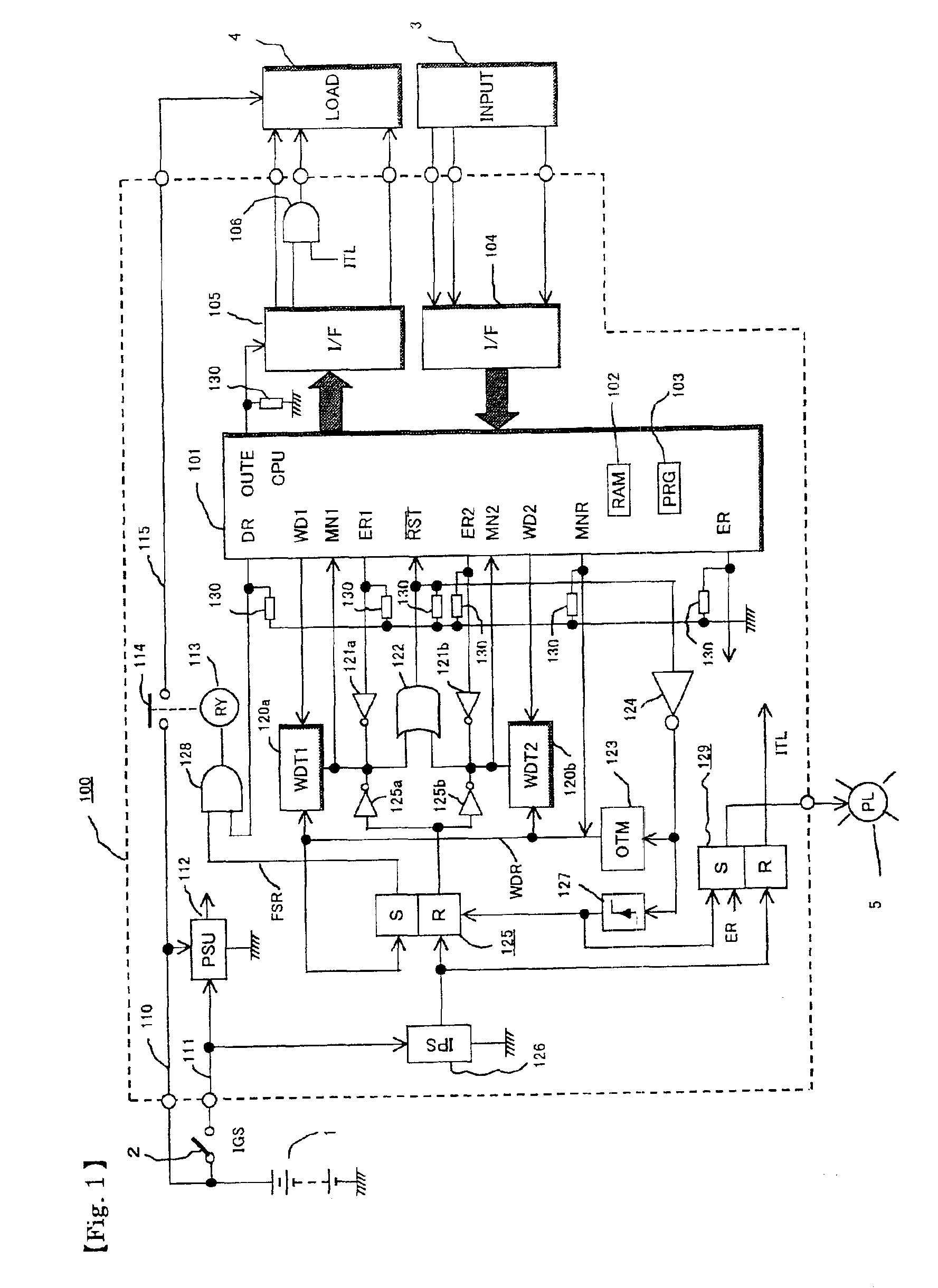 Microprocessor runaway monitoring control circuit