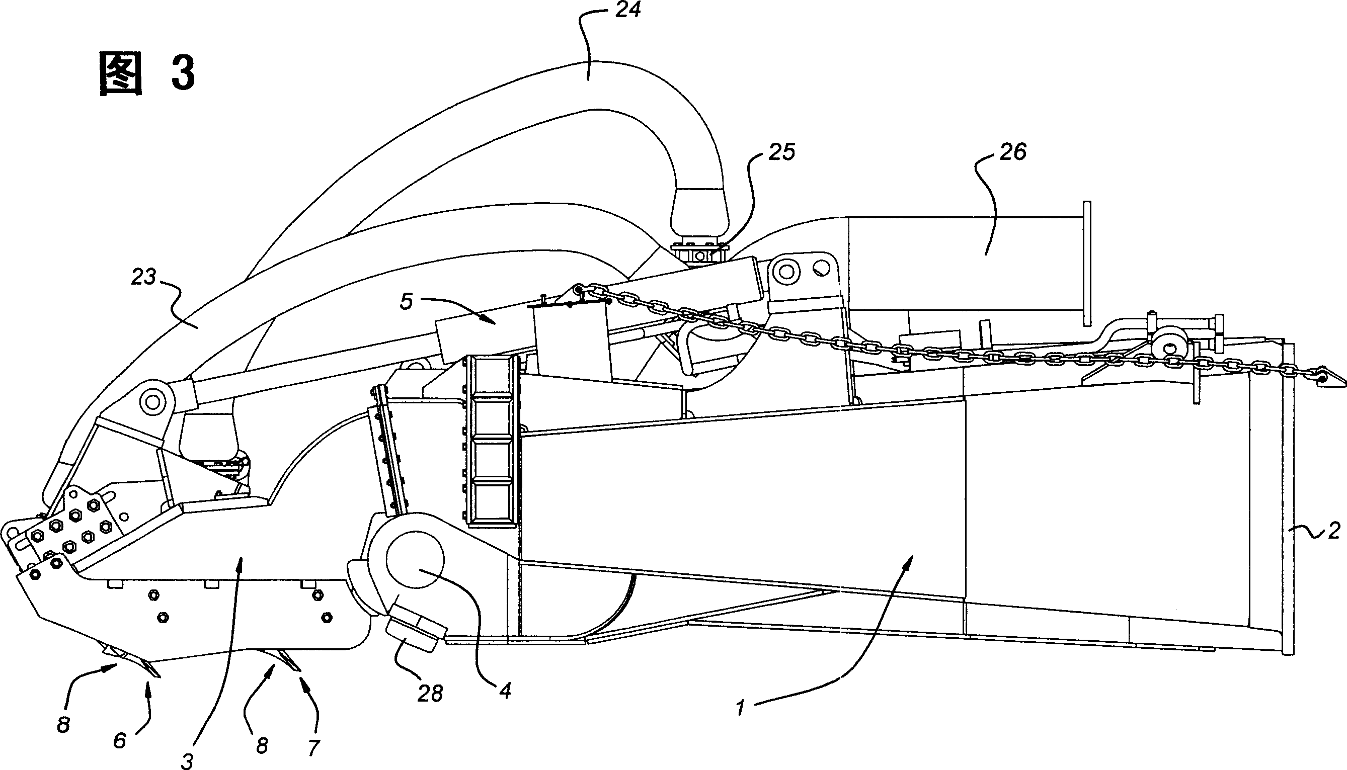 Cutting member of mud digging system