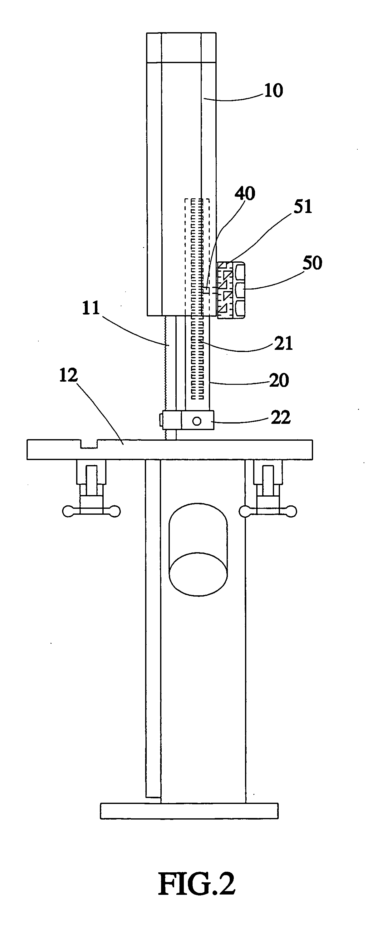 Adjustable ruler of the band saw machine