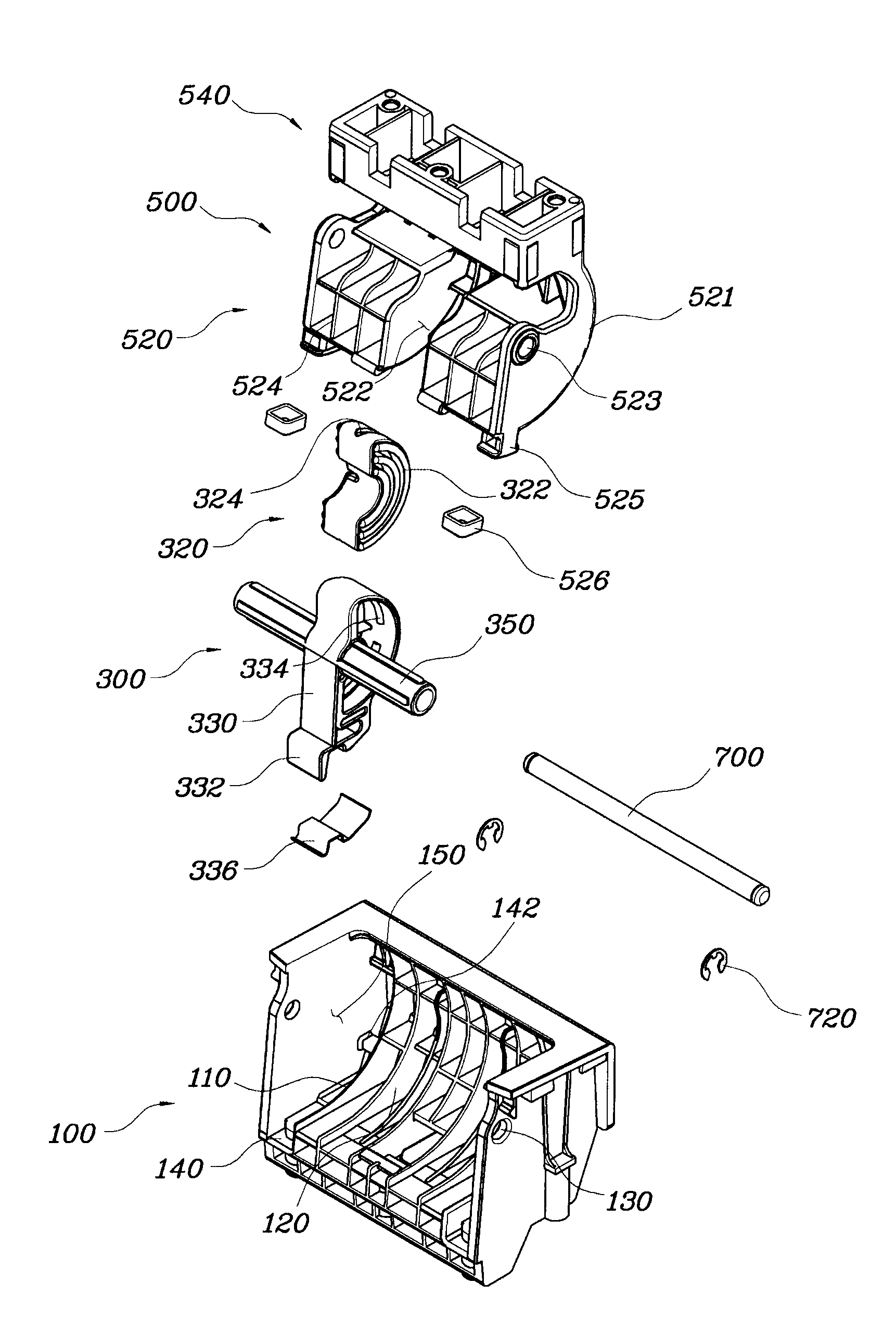 Armrest hinge unit for vehicle