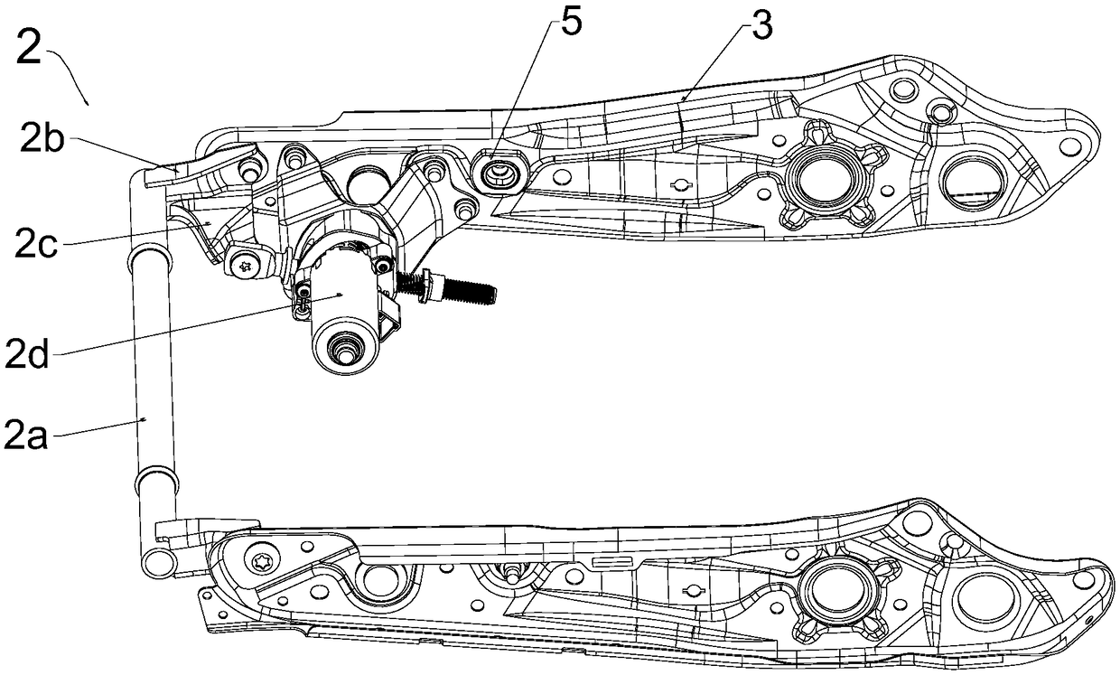 Seat basin angle adjusting structure